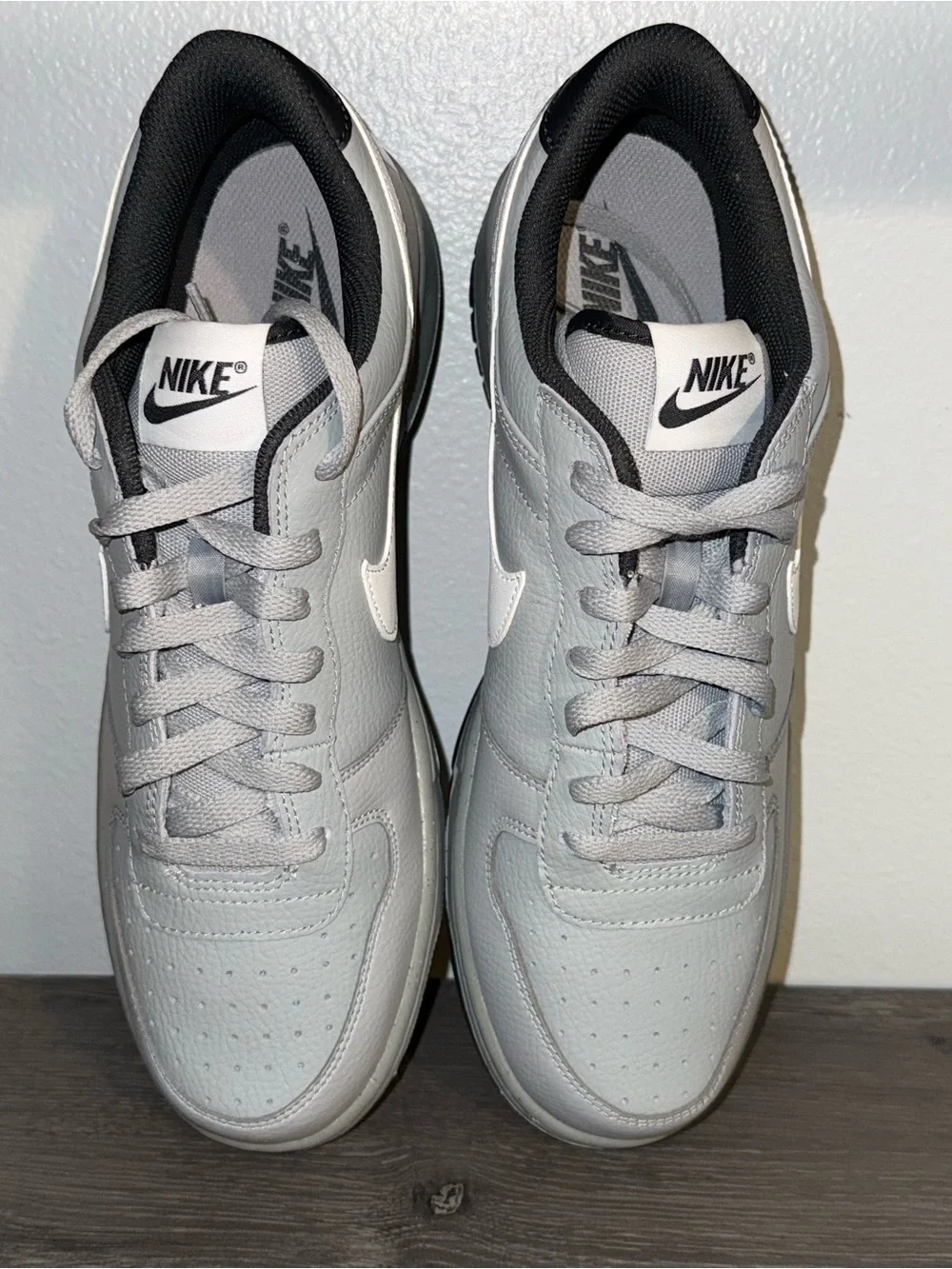 Nike Men’s Big Nike Low Shoes, Size 10M, Light Grey/Summit White, New In Box